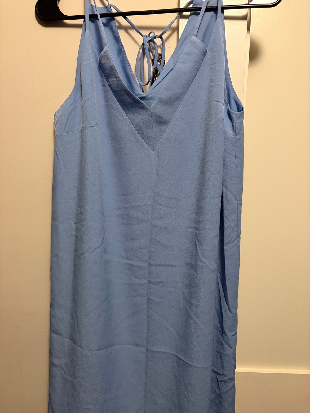 CeCe Light Blue V-Neck Spaghetti Strap Camisole Dress